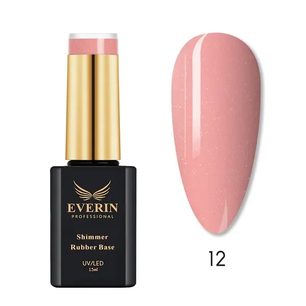 Shimmer Rubber Base Everin 15ml- 12 - SRB-12 - Everin.ro