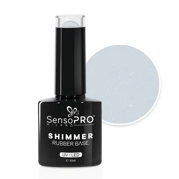Shimmer Rubber Base SensoPRO Milano - #56 Glowing Grip, 10ml