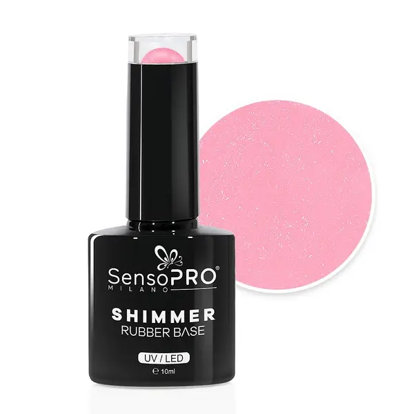 Shimmer Rubber Base SensoPRO Milano - #62 Bubblegum Blast, 10ml