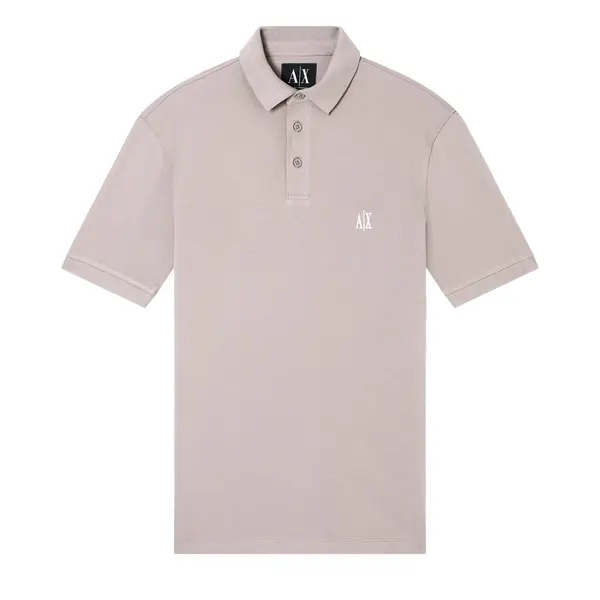 Short sleeved polo short in cotton piquet beige M