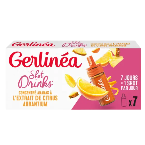 Shot concentrat cu ananas si extract de portocale amare, 70ml, Gerlinea