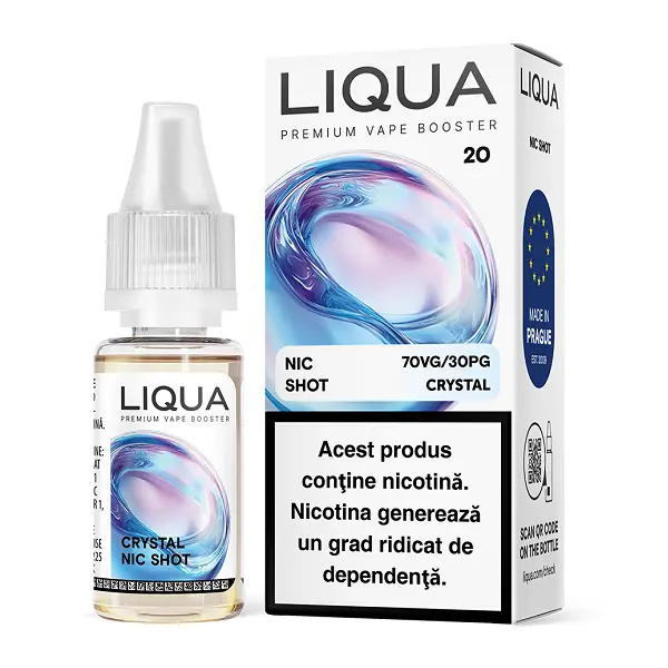 Shot Nicotina Liqua Crystal 10ml - 20mg - 70VG-30PG