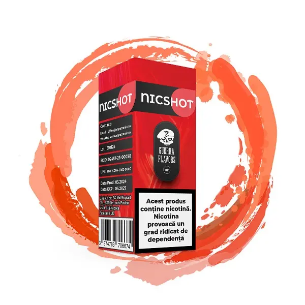 Shot Nicotina Nicshot Guerra Flavors 10ml - 20mg - 50VG-50PG