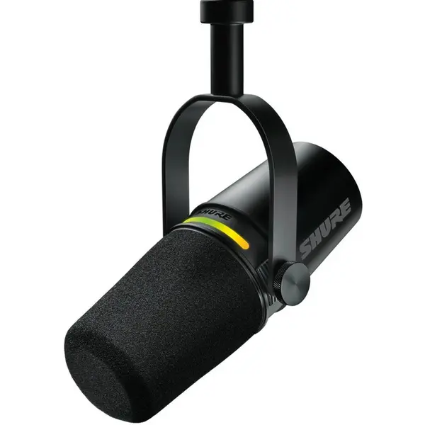 Shure Microfon dinamic Shure MV7+-K-BNDL, unidirectional, negru, cablu XLR, alimentare electrica