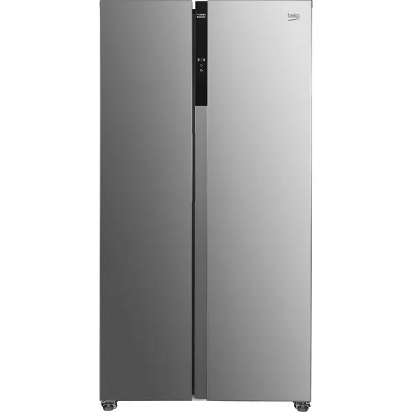 Side by Side Beko GNO5322XPN, No Frost, 532 l, Display touch control, H 177 cm, ProSmart Inverter, Inox Look, Clasa E