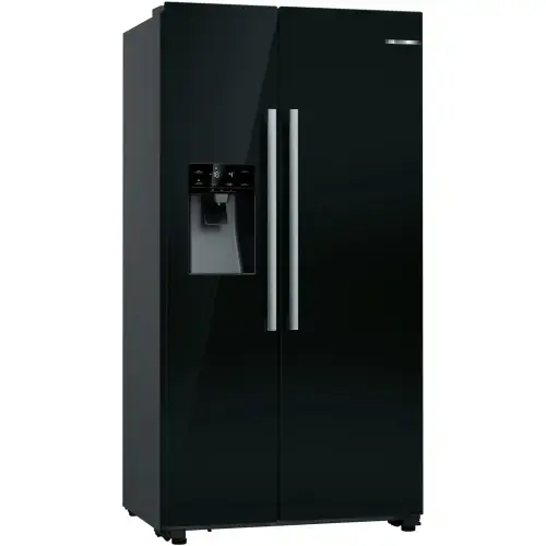 Side by side Bosch American KAD93ABEP, 562 l, Clasa E, NoFrost, FreshSafe, Dozator apa si gheata, Iluminare LED, VarioZone, H 179 cm (Negru)