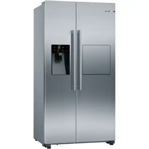 Side by Side Bosch KAG93AIEP, 560 l, Clasa E, NoFrost, VitaFresh, SuperCooling, FreshSense, MultiAirflow, H 179 cm, Inox Antiamprenta