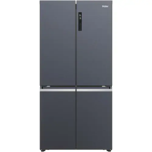 Side by side Haier HCR5919ENMB, 528 L, Total No Frost, Motor Inverter, Sistem Antibacterian, Display LED, Super Cooling, Super Freezing, Clasa E, H 190 cm (Negru/Argintiu)