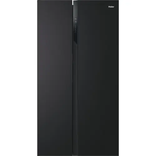 Side by side Haier HSR3918ENPB, 528 l, Total No Frost, Motor Inverter, Multi Air Flow, Display, Super cooling, Super freezing, Clasa E, H 177 cm (Negru)