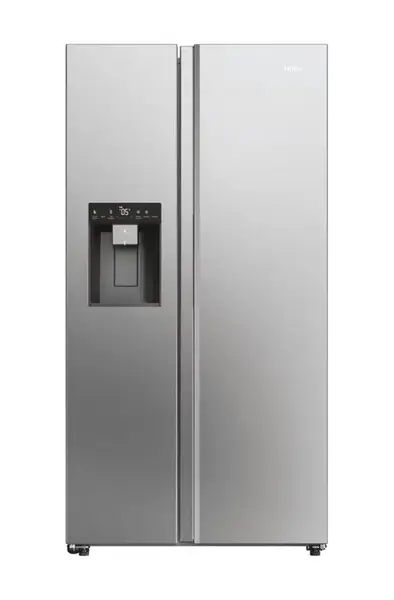 ​Side by side Haier HSW59F18EIMM, 601 l, No Frost, Compresor Inverter, Clasa Energetica E, Dispenser Apa (Platinum Inox)​