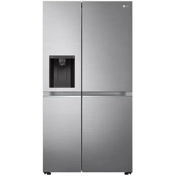 Side by Side LG GSLV70PZTE, No Frost, 635 l, Door Cooling, LINEARCooling, UVnano, FRESHBalancer, LG ThinQ, Dozator apa, H 179 cm, Argintiu, Clasa E