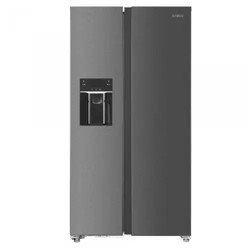 Side by side Samus SSX-670NFIDE, 513 L, Full No Frost, Afisaj LCD, Dozator apa si gheata, Clasa energetica E (Inox/Argintiu)