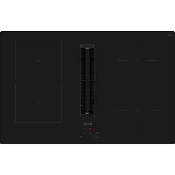 SIEMENS Plita cu inductie cu hota integrata Siemens ED811BS16E iQ300, Clasa B, CombiZone, powerBoost, touchControl, iQdrive, 622 m³/h, 80 cm