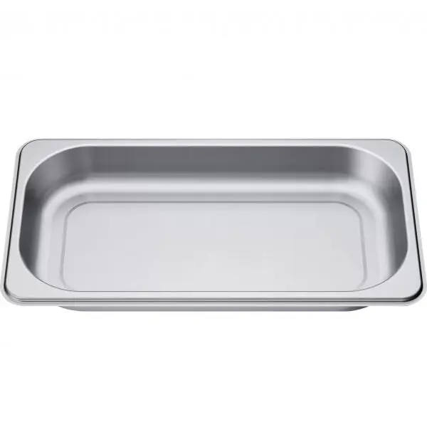 SIEMENS Tava mica neperforata SIEMENS HZ36D613 - 00577552, L32.5cm, l17.6cm, H4cm, G0.236kg, Inox AISI 304 GN1/3