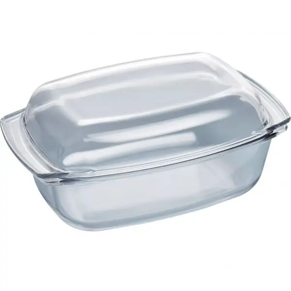 SIEMENS Vas din sticla termorezistenta SIEMENS HZ915003 - 17000903, V5.4L, L34.8cm, l20.3cm, H13.2cm, G1.2kg, Greutate maxima admisa 11kg, Maximum 300°C, Transparent