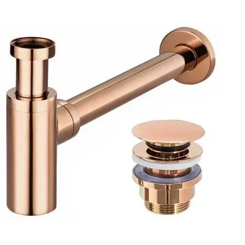Sifon cu ventil pentru lavoar Click-Clack universal rose gold