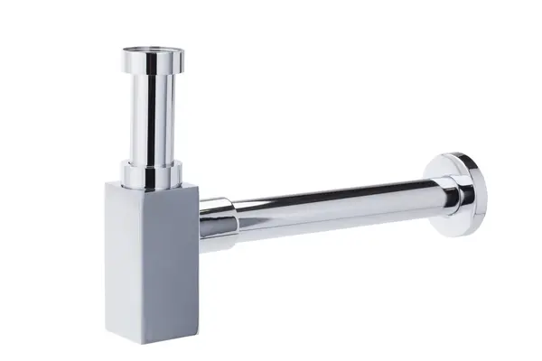 Sifon lavoar rectangular tip butelie Kleome din alama 1 1 4 x32 mm, crom