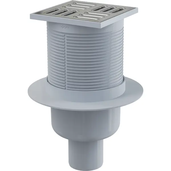 Sifon pardoseala cu gratar otel inoxidabil, 105x105 mm iesire verticala Alcadrain APV2