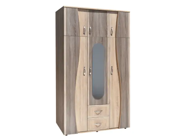 Sifonier 3 usi S, 120 cm - Sonoma/Trufe