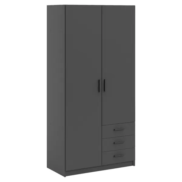 Șifonier, 98,5/200,4/49,8 cm, gri