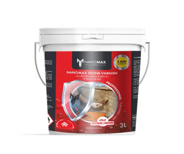 Sigilant Piatra / Beton / Gresie, Impermeabilizant Nano, Efect Lucios/Satinat, NANOMAX - 3L