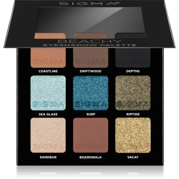 Sigma Beauty Party on The Go paleta farduri de ochi culoare Beachy 9 g