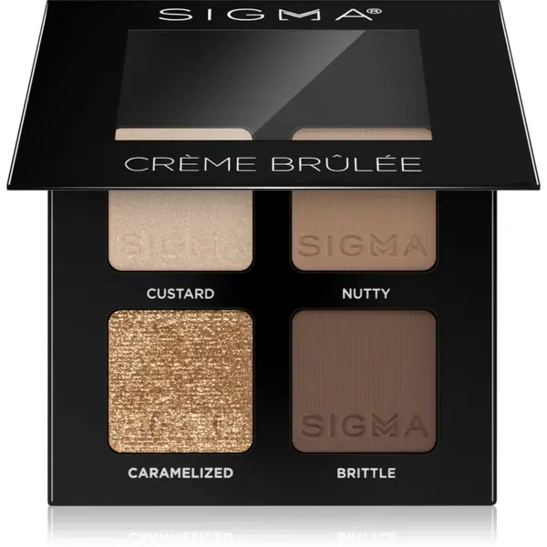 Sigma Beauty Quad paletă cu farduri de ochi culoare Crème Brûlée 4 g