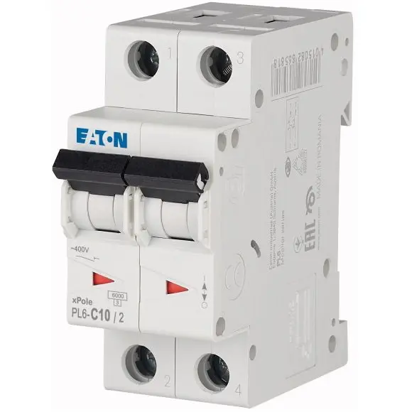 Siguranta automata 2P 10A Eaton PL6-C10/2 286565