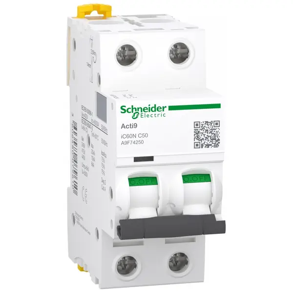 Siguranta automata Acti9 Ic60n 2P, 50A, curba C Schneider A9F74250