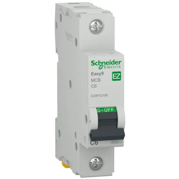 Siguranta automata Easy9 1P 6A 4500A curba C Schneider EZ9F32106