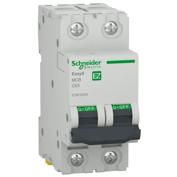 Siguranta automata Easy9 2P 63A 4500A curba C Schneider EZ9F32263