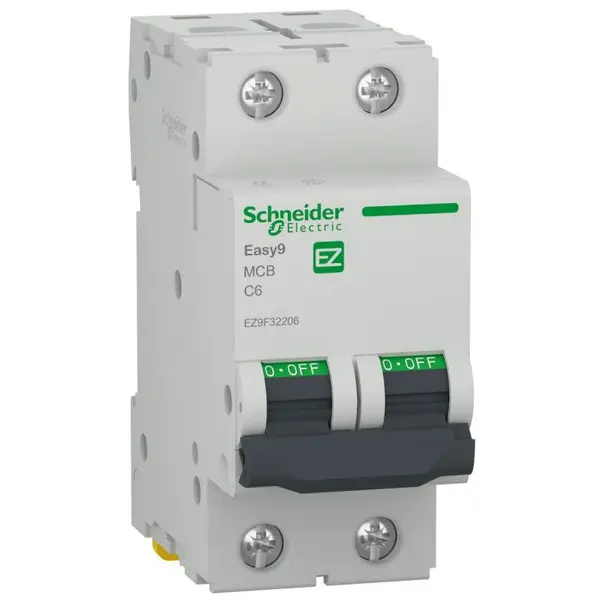 Siguranta automata Easy9 2P 6A 4500A curba C Schneider EZ9F32206