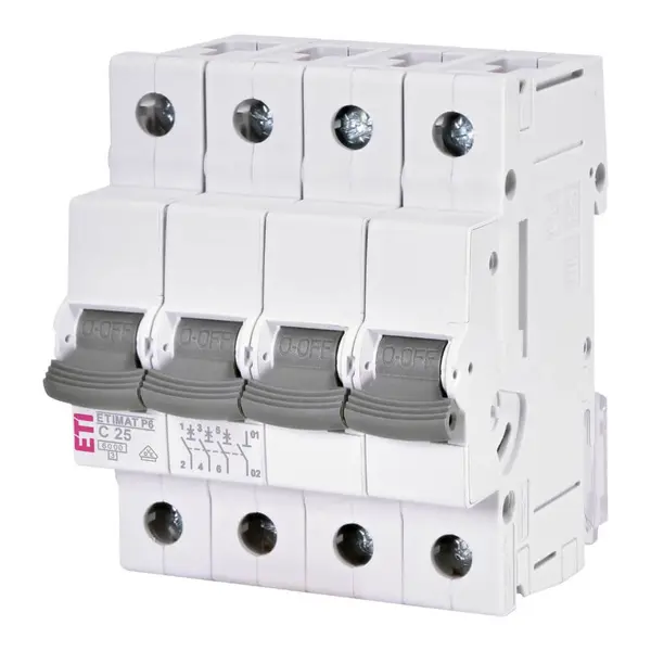 Siguranta automata ETIMAT P6 3p+N C25 - ETI 001900432