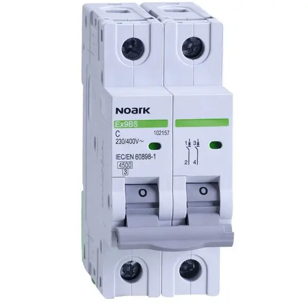 Siguranta automata Ex9BS 2P 25A 4.5kA curba C Noark 102156