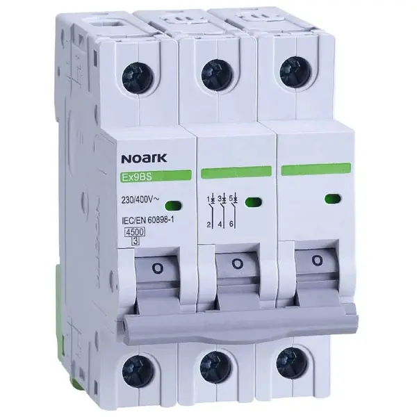 Siguranta automata Ex9BS 3P, 32A, curba B, 4.5kA Noark 102082