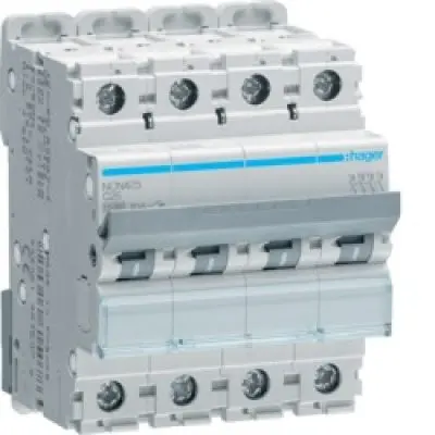 Siguranta automata Hager NCN425, 4P, 25A, 10kA, curba C