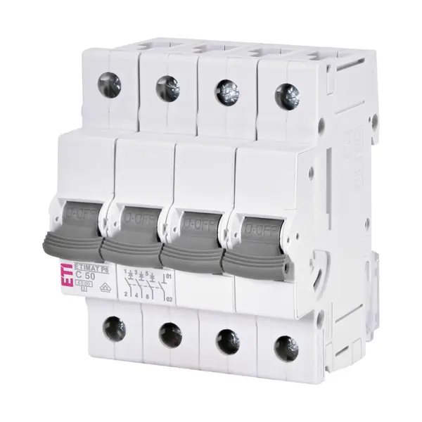 Siguranta electrica ETIMAT P6 3P+N C50 IP20 AC ETI 001900435