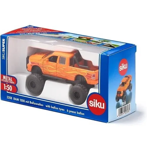 Siku Masinuta Siku RAM 1500, Scara 1:50, Metal si plastic, Portocaliu