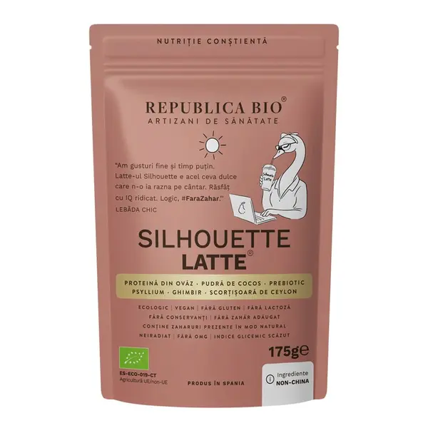 Silhouette Latte, pudra functionala ecologica, FARA GLUTEN, 175g, Republica BIO