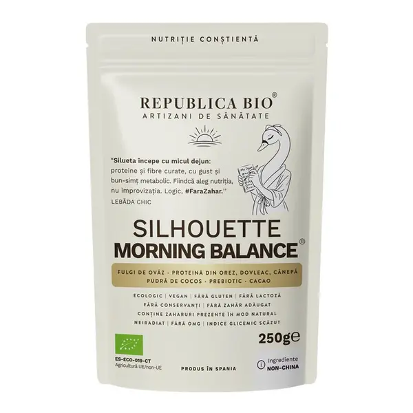 Silhouette Morning Balance, pudra functionala ecologica, FARA GLUTEN, 250g, Republica BIO