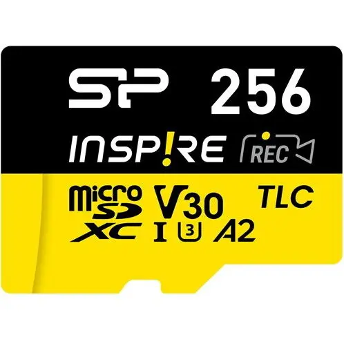 Silicon power Card de Memorie Silicon Power Inspire 256GB, CL10, V30, A2, Adaptor SD