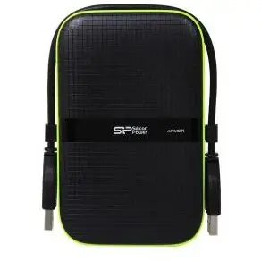 Silicon power Hard Disk portabil Silicon Power Armor A60 1TB, USB 3.0, 2.5 inch, Black-Green