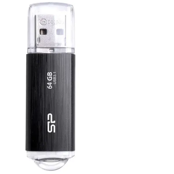 Silicon power Memorie USB Power Blaze B02, Silicon Power, 64GB, USB 3.1 Gen 1, Negru