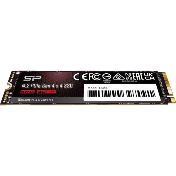 Silicon power SSD, Silocon Power, Model UD90, 4TB, M.2, PCIe, Negru