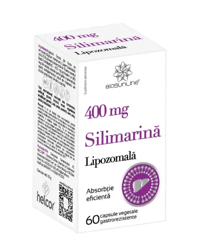Silimarina Lipozomala 400 mg, 60 capsule, Ac. Helcor