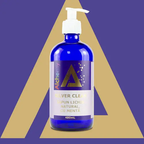 Silver Clean, Săpun lichid natural, cu aur și argint | Pure Alchemy