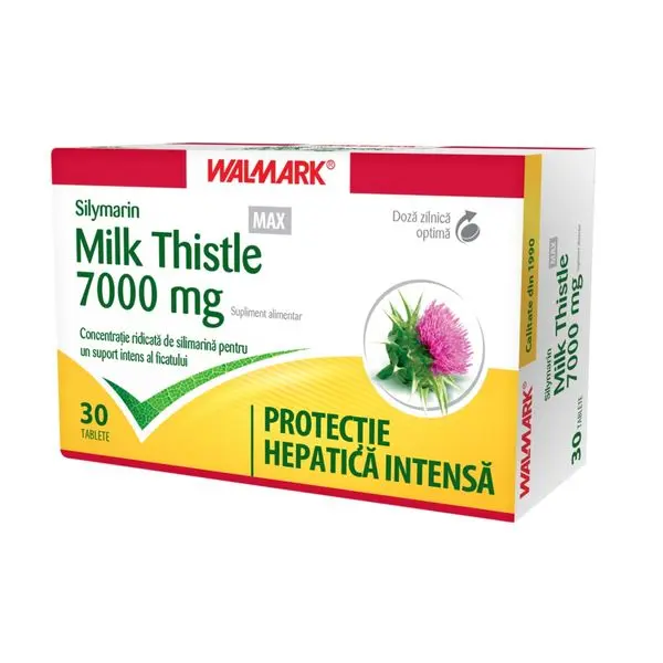 Silymarin Milk Thistle MAX 7000 mg, Walmark | 30 comprimate