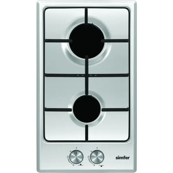 Simfer Plita pe gaz incorporabila Simfer H3.200.VGRIM, 2 arzatoare, 30 cm, Inox