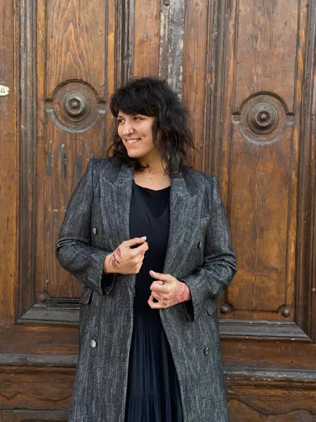 Simona Corsellini Palton Lână și Bumbac - S INTL