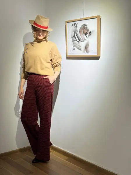 Simona Corsellini Pantaloni în carouri - XS INTL